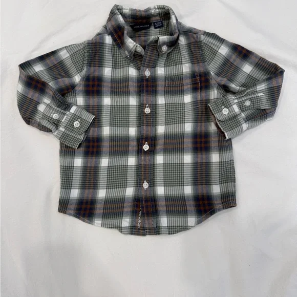Janie and Jack flannel button down - Picture 1 of 6